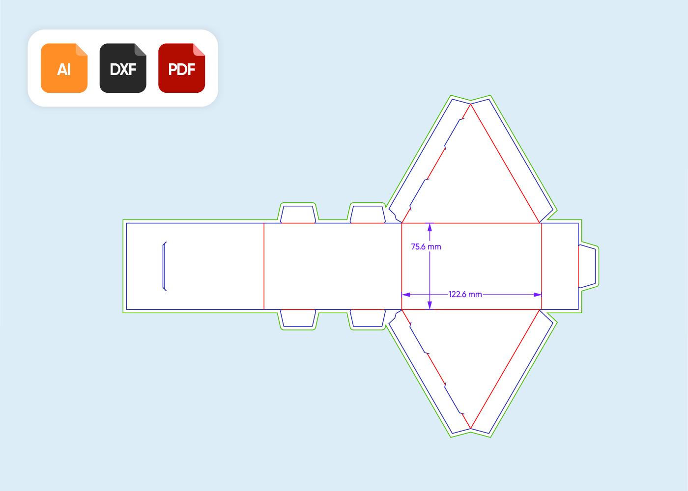 Download the triangle box template