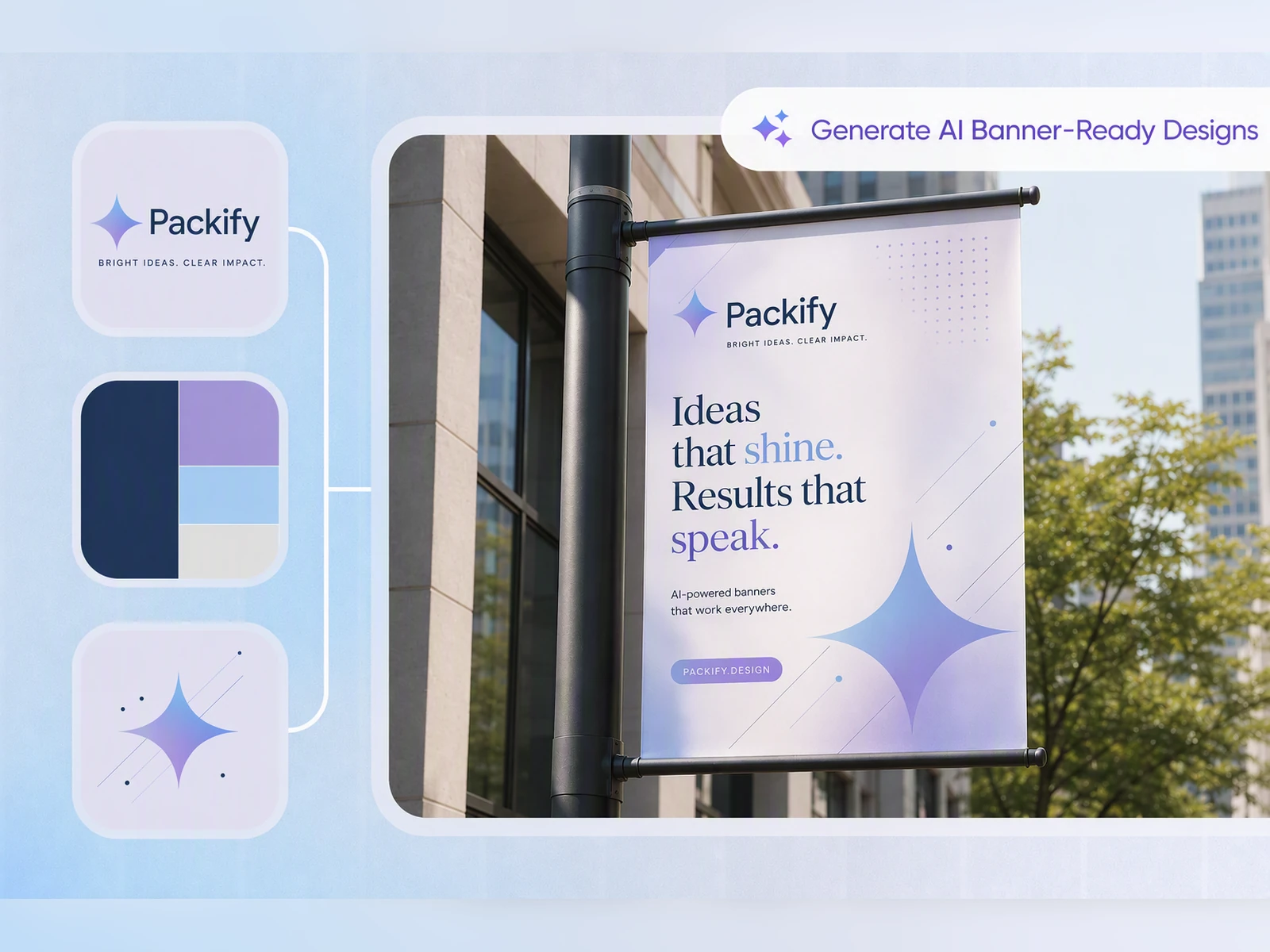 Finish your banner in Packify