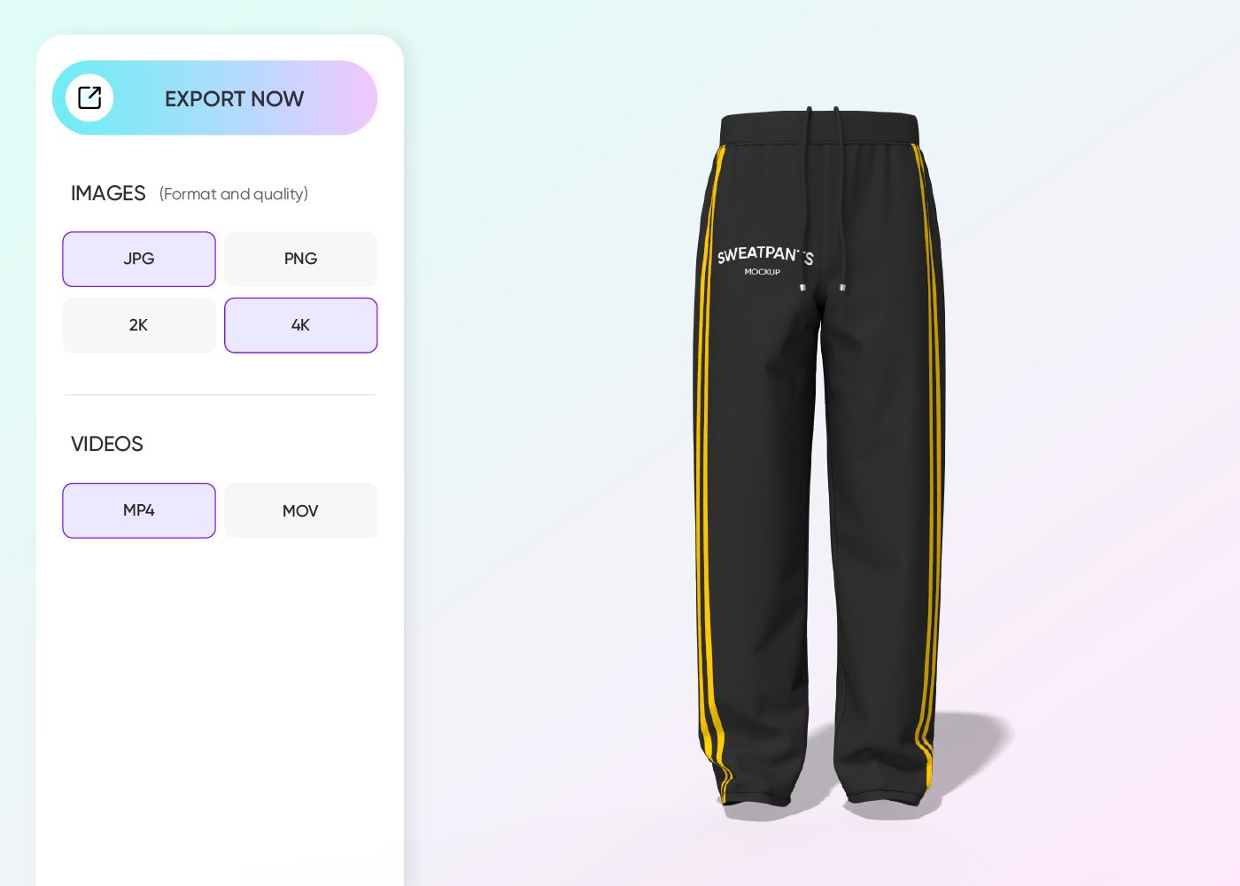 Step 3: Download your black sweatpants mockup