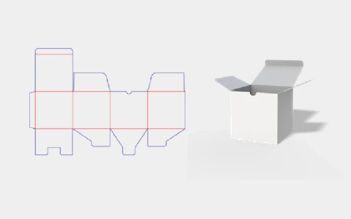 Blind gift box template