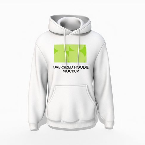 Oversized hoodie mockup