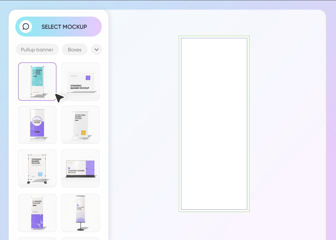 Step 1: Select your preferred mockup