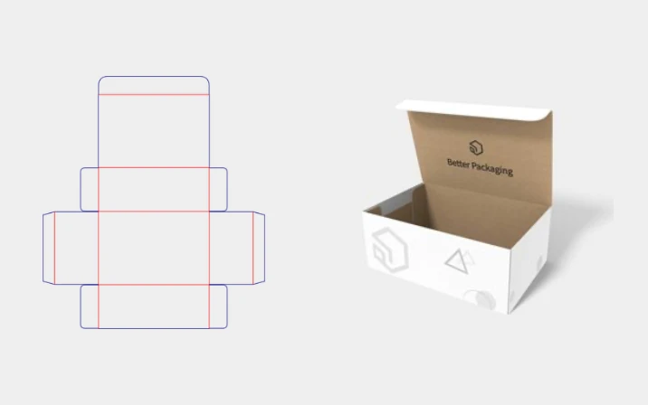 Flip top box for decoration