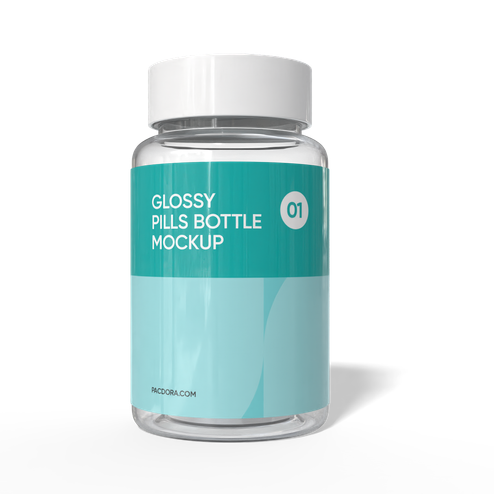 Plastic gummy bottle mockup