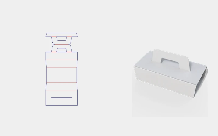 Custom food container with handle