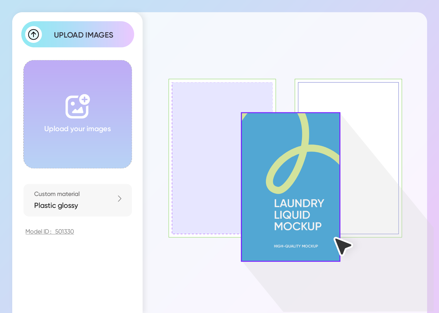 Step 2: Upload images and adjust