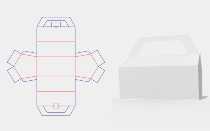Gable cake box template