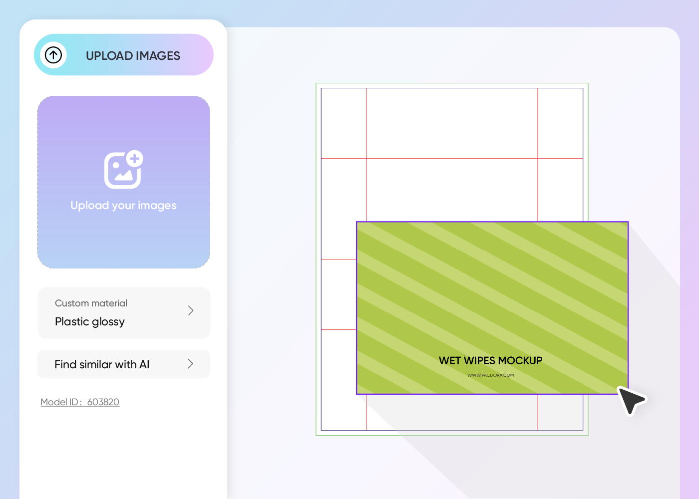 Step 2: Upload design and adjust