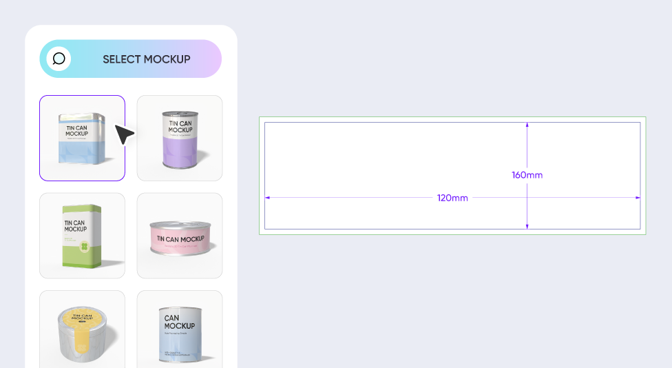 Select a food can mockup