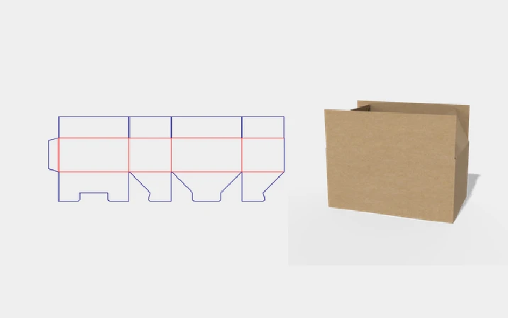 FEFCO 0216 tuck end box dieline