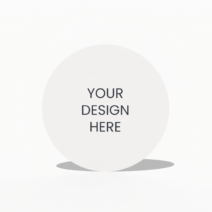 Round gift card mockup