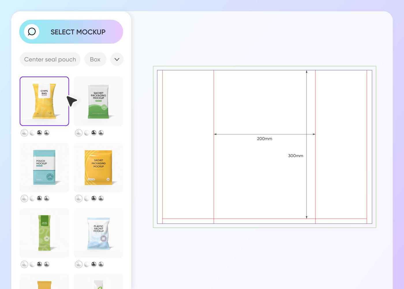Step 1: Select noodle packaging