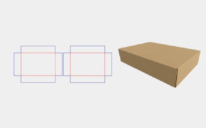 FEFCO 0302 box with lid dieline