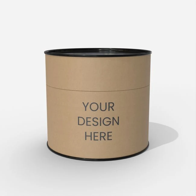 Steel-cap paper tube mockup