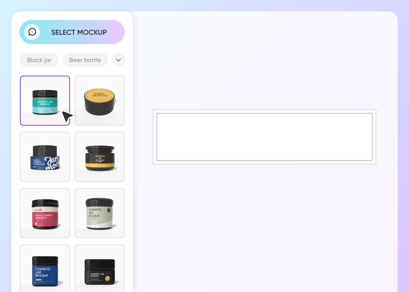 Step 1: Select a black jar mockup