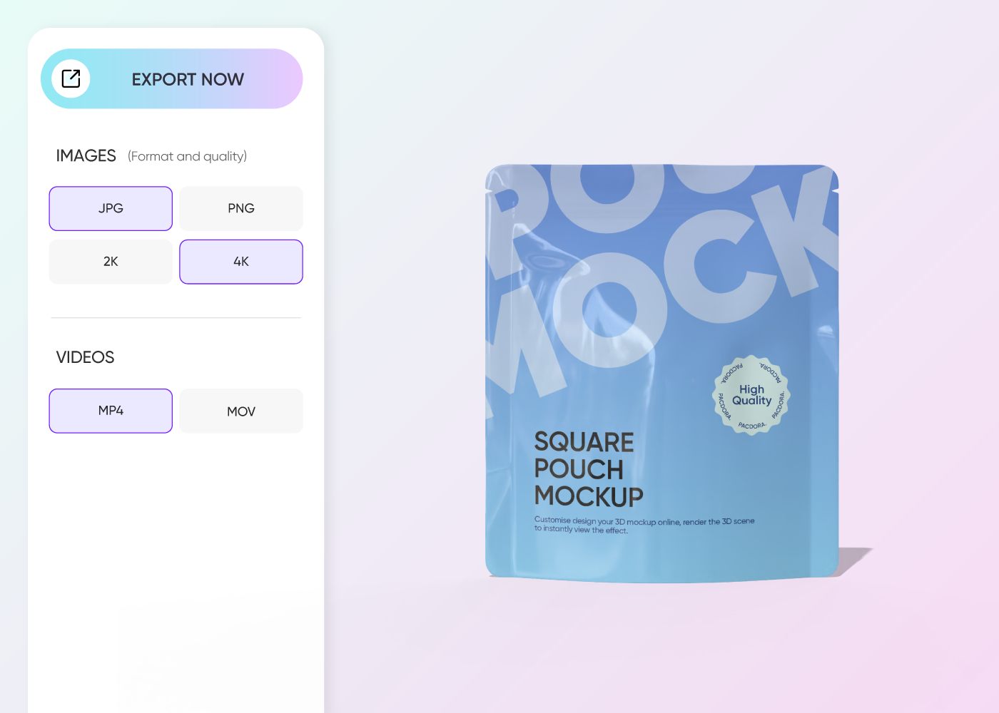 Step 3: Download your flexible food packaging design