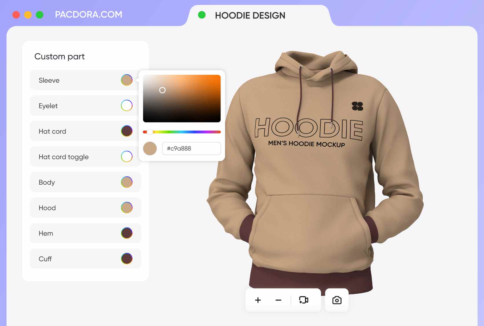 Color selection for your hoodie