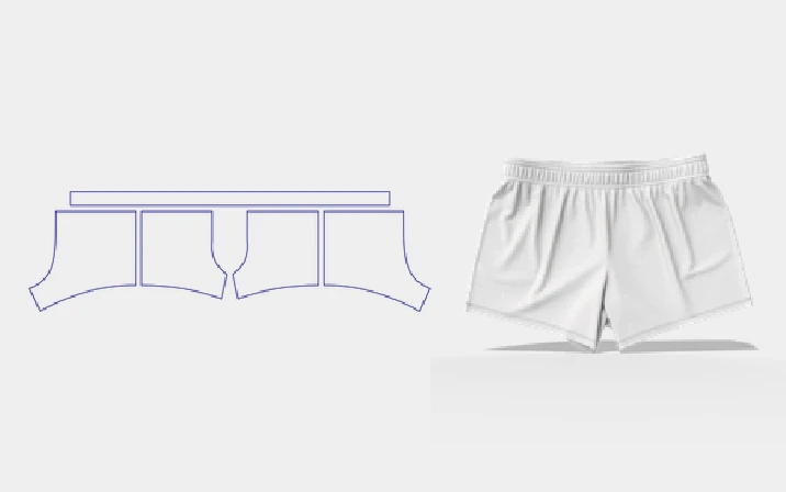 Mesh biker shorts template