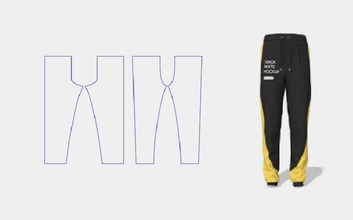 Track sweatpants template