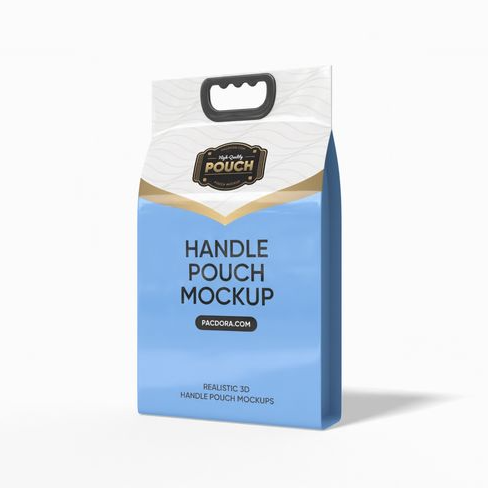 Almond handle pouch packaging