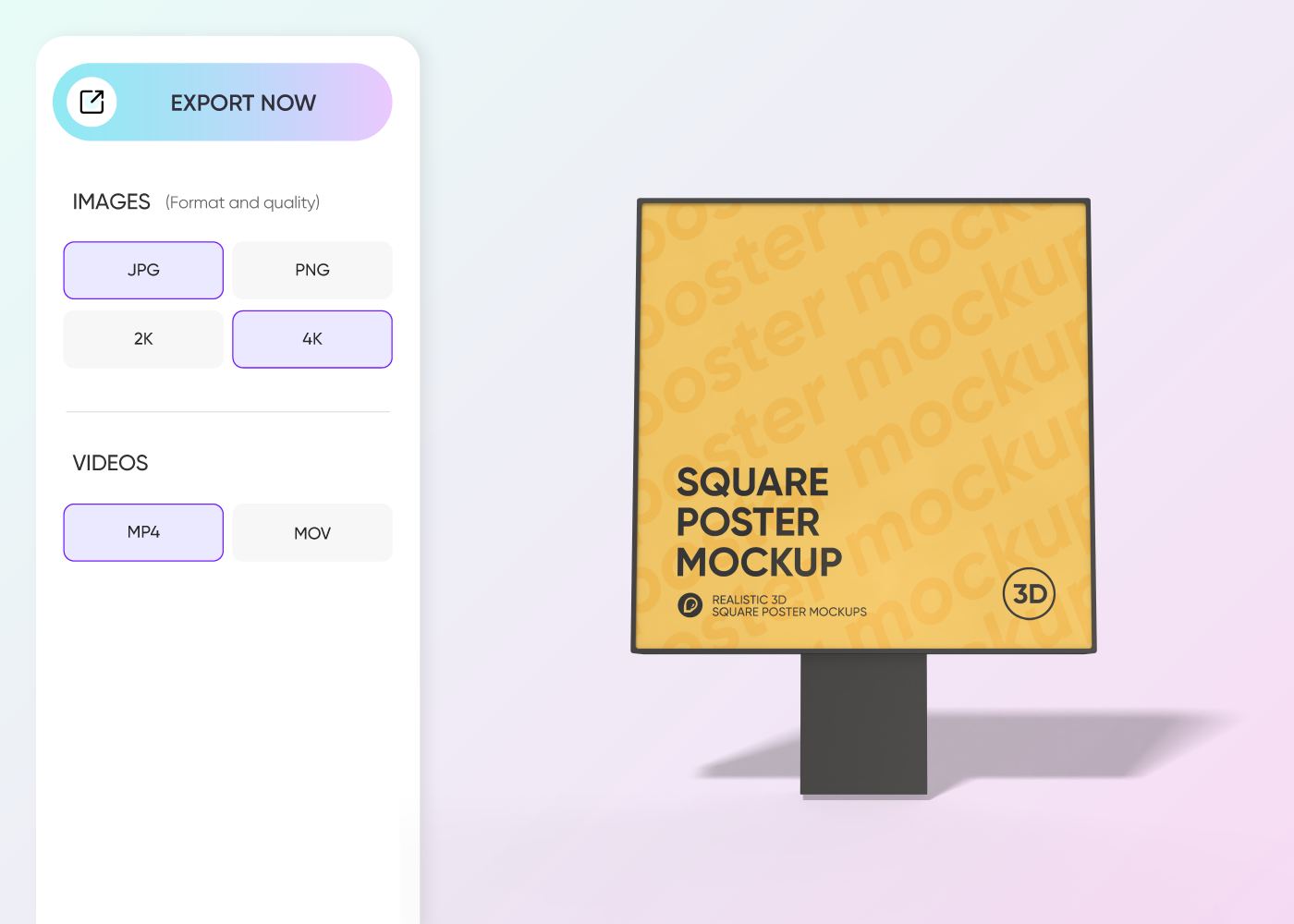 Step 3: Export your high-resolution mockup