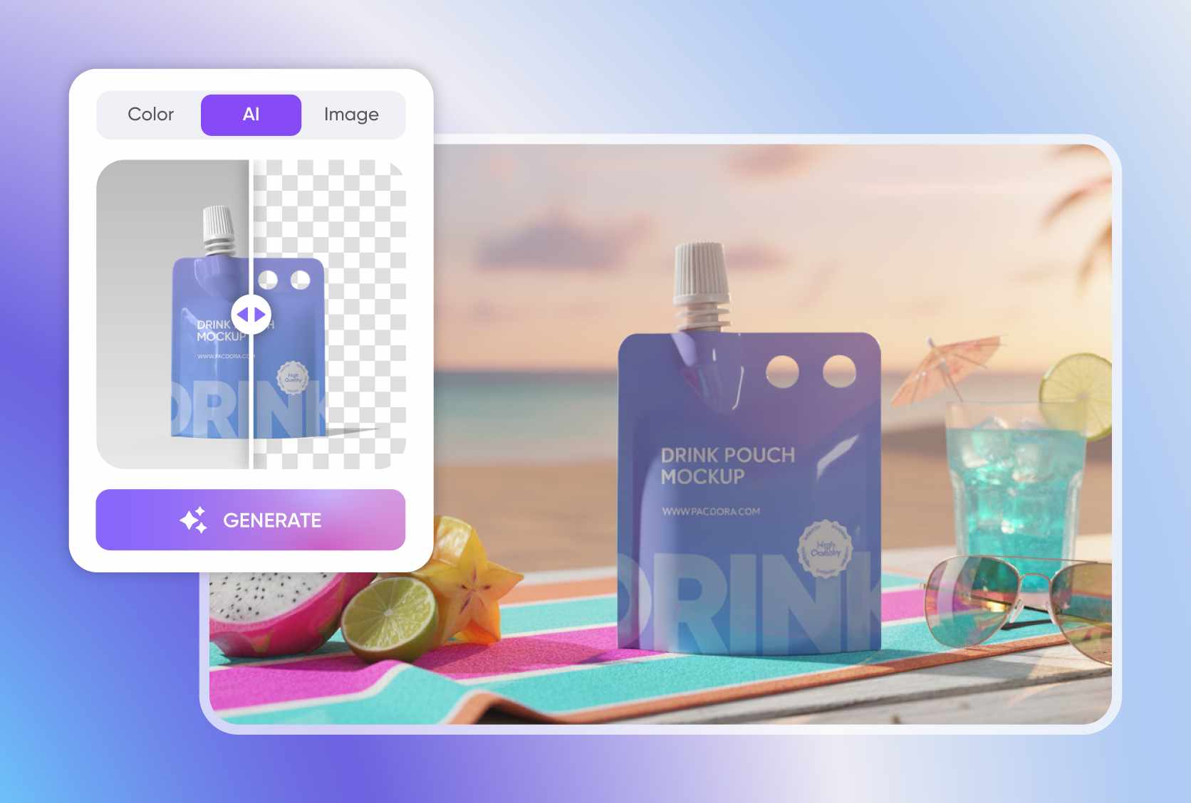 Background that gives your pouch premium look