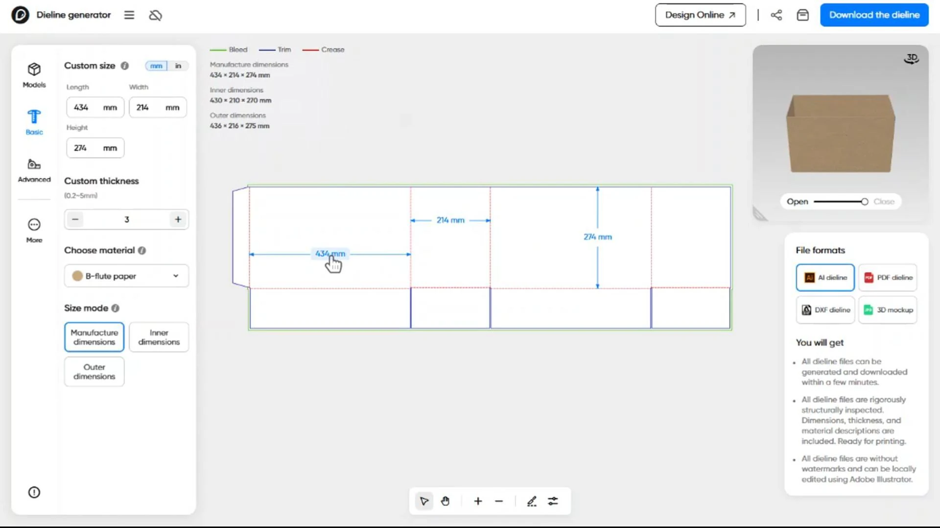 How can I design a FEFCO 0200 box on Pacdora?