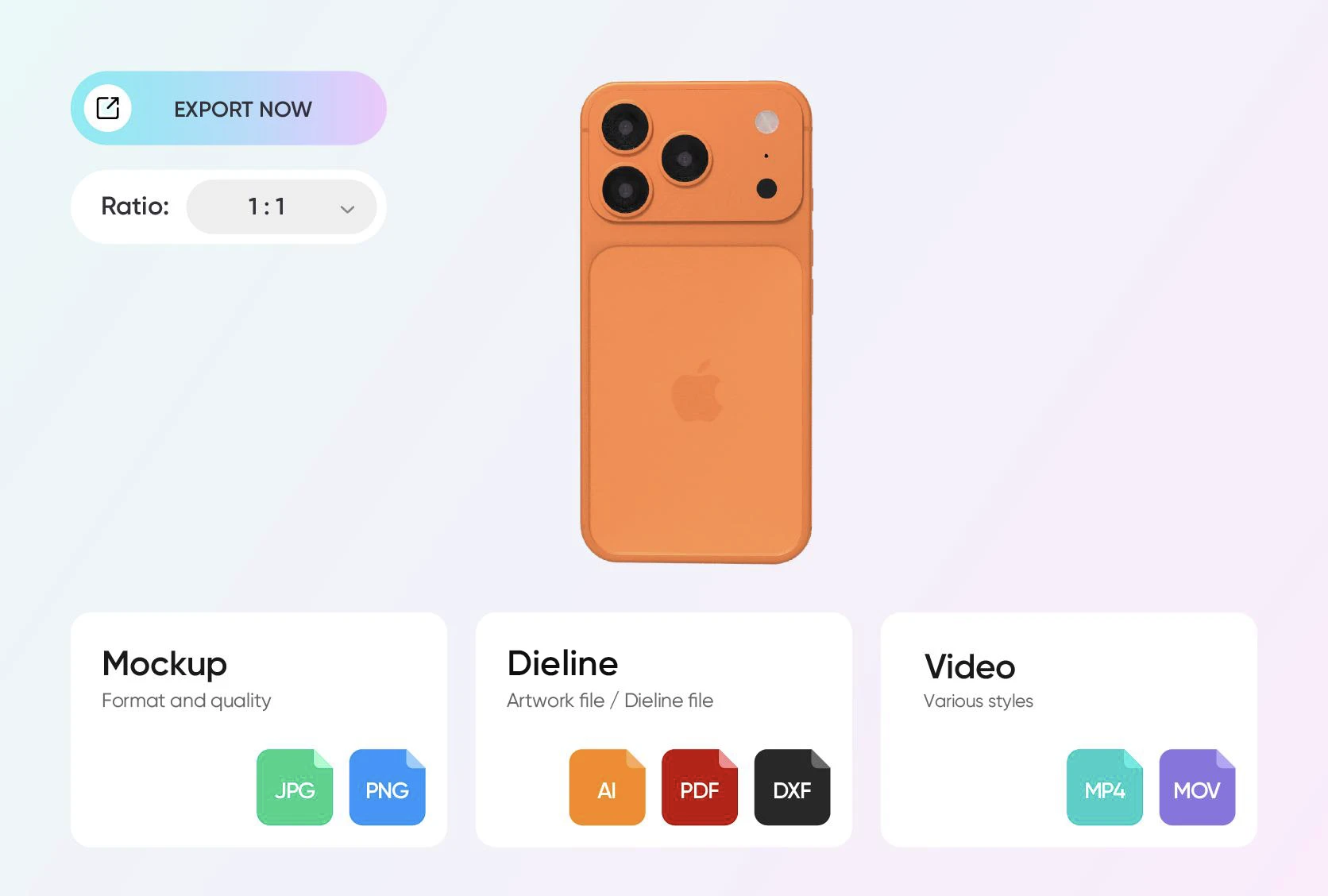 Exporta maquetas en múltiples formatos