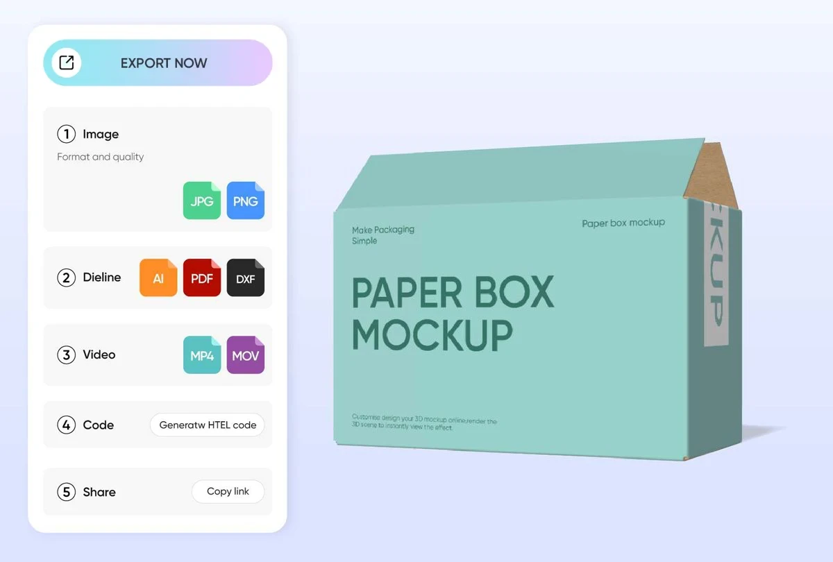 Export shipping boxes in print-ready formats