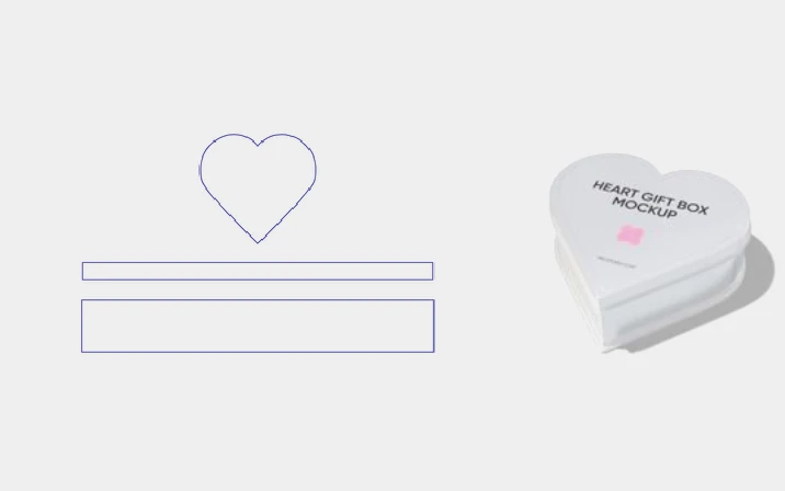 Heart shaped ring box template