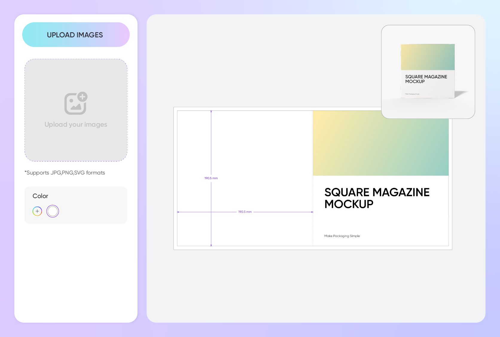 Upload eye-catching magazine graphics