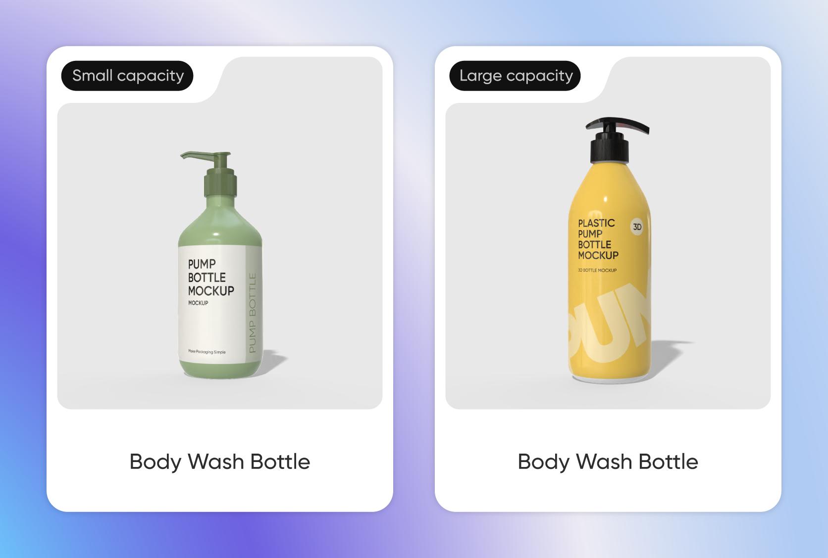 Various packaging capacity options for each item