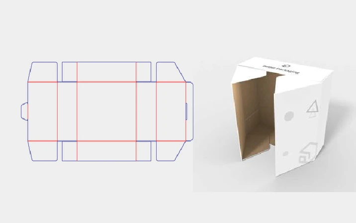 FEFCO 0416 double open box dieline