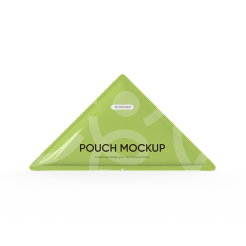 Triangle tea bag mockup