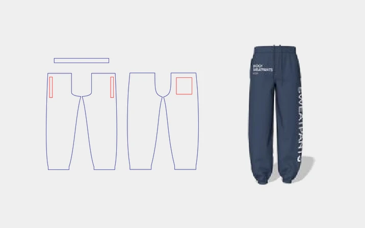 Old navy sweatpants template