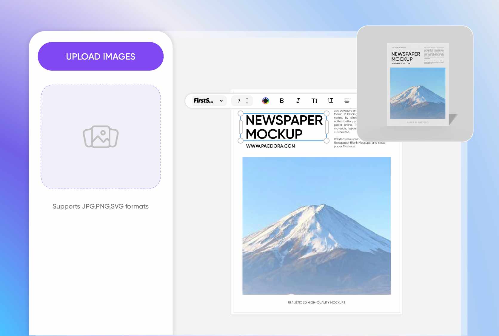 Convey key information with bold text