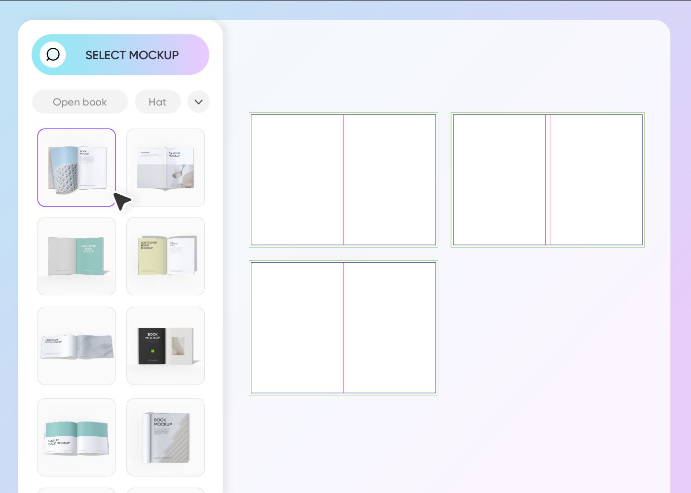 Step 1: Select an open book mockup