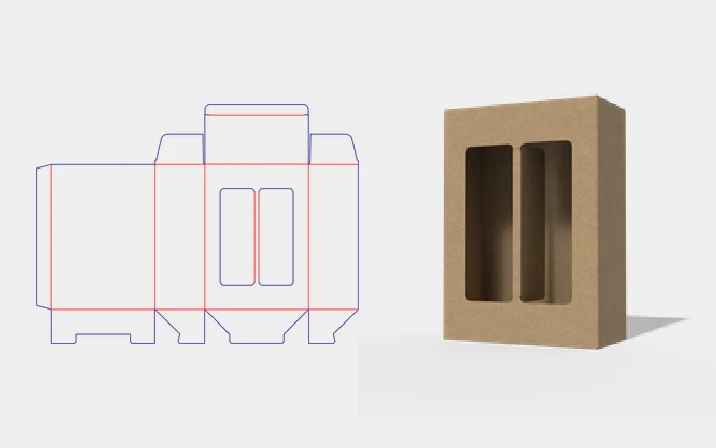 Corrugated shot glass box template