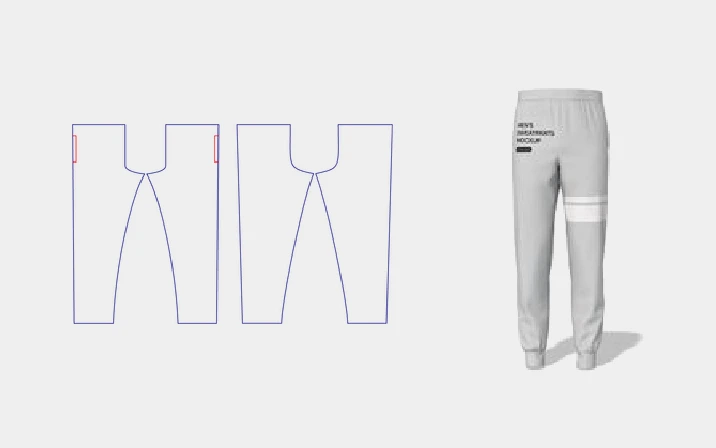 Jogging sweatpants template