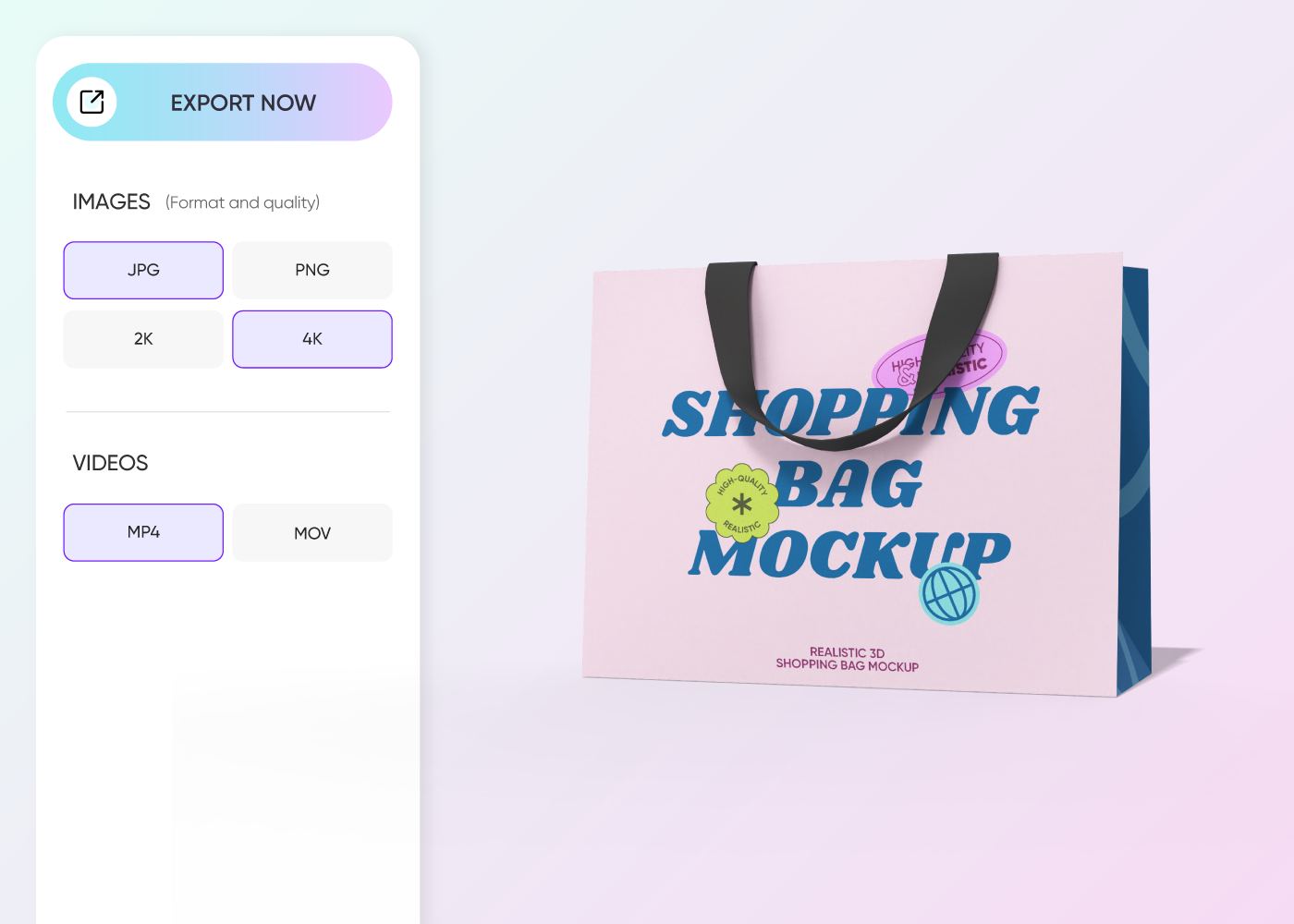 Step 3: Download your printed shopping bag design