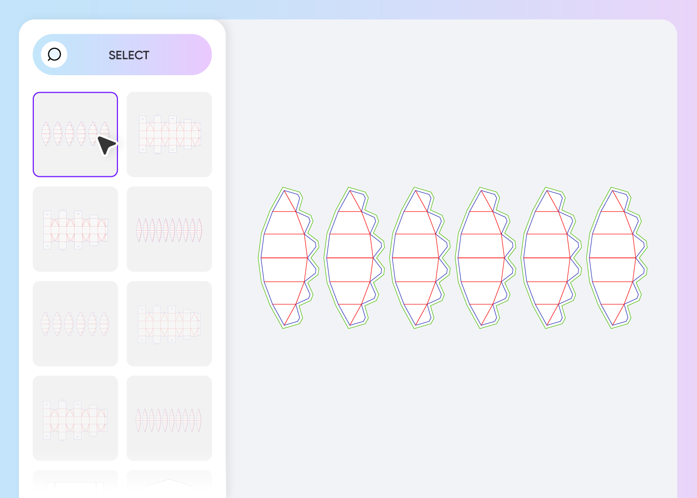 Choose a sphere box template