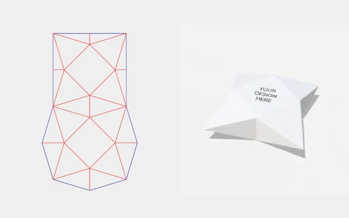 Paper star box template