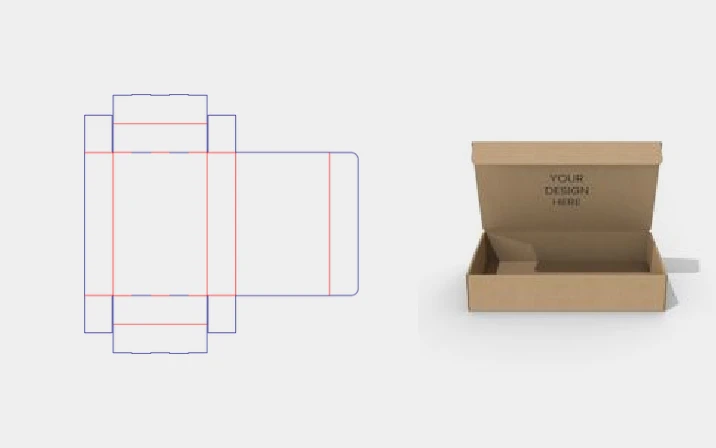 FEFCO 0421 mailer box template