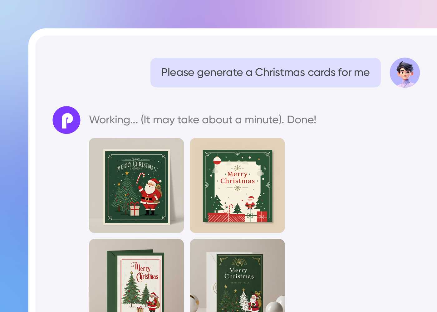 Step 2: Create a unique Christmas card