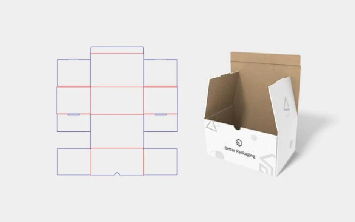 FEFCO 0470 flip top box dieline