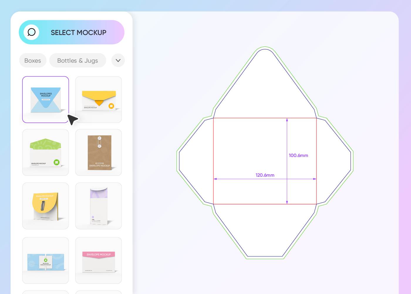 Step 1: Choose an open envelope mockup