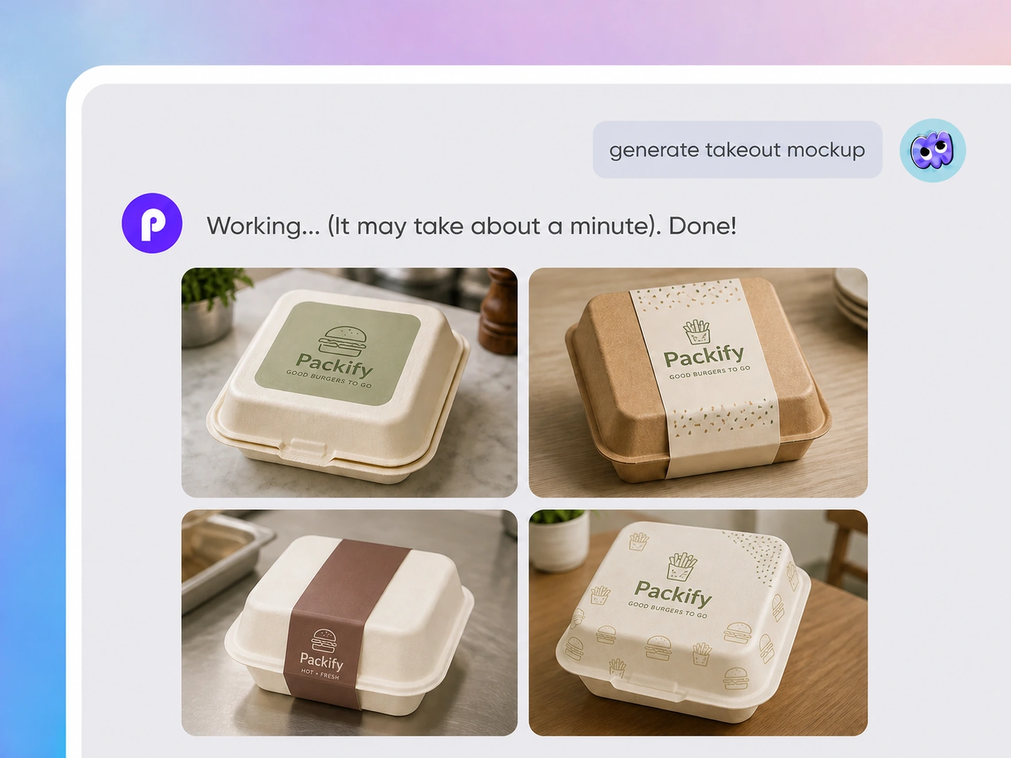 Step 2: Generate and compare packaging concepts