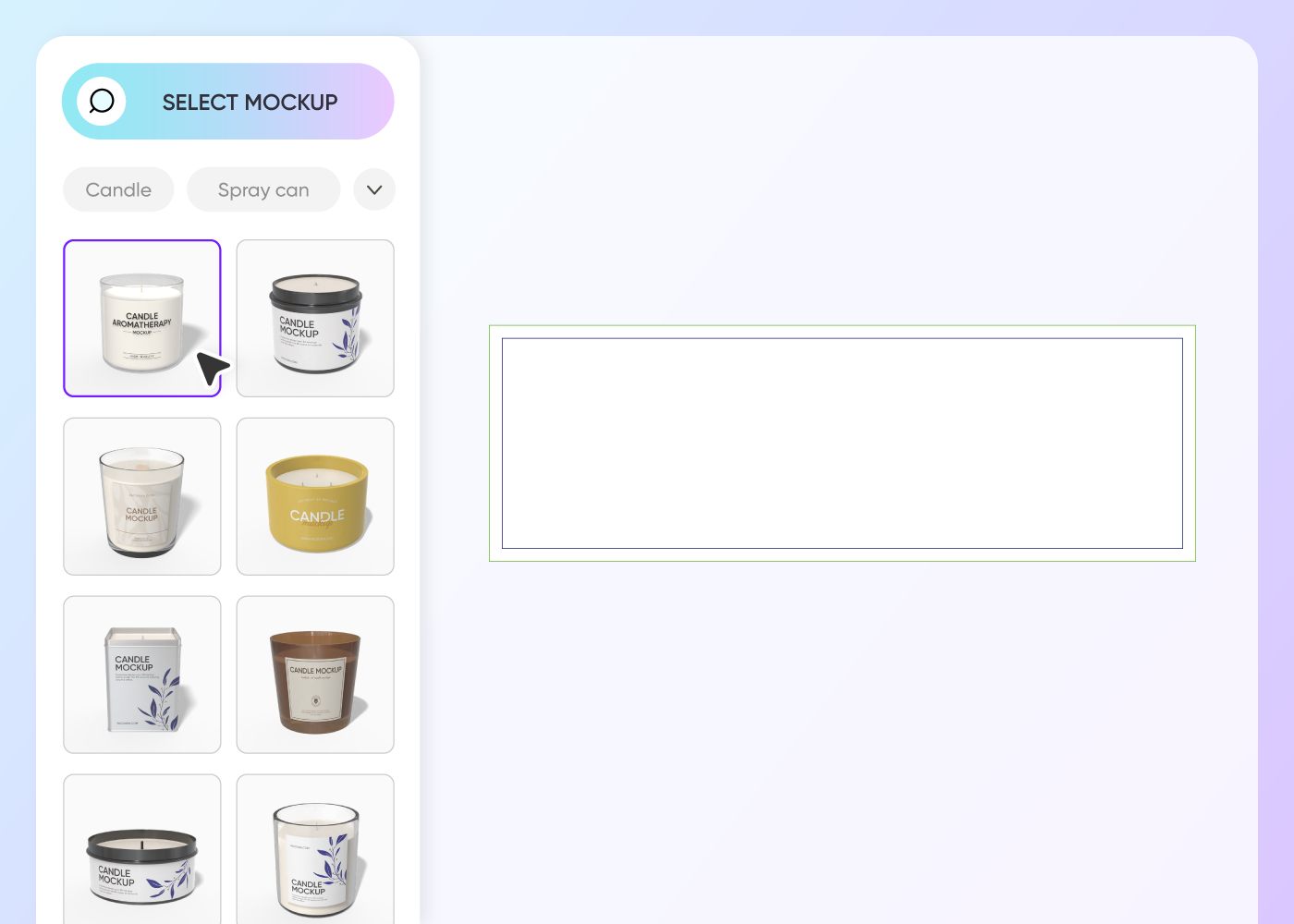 Step 1: Select a candle label mockup