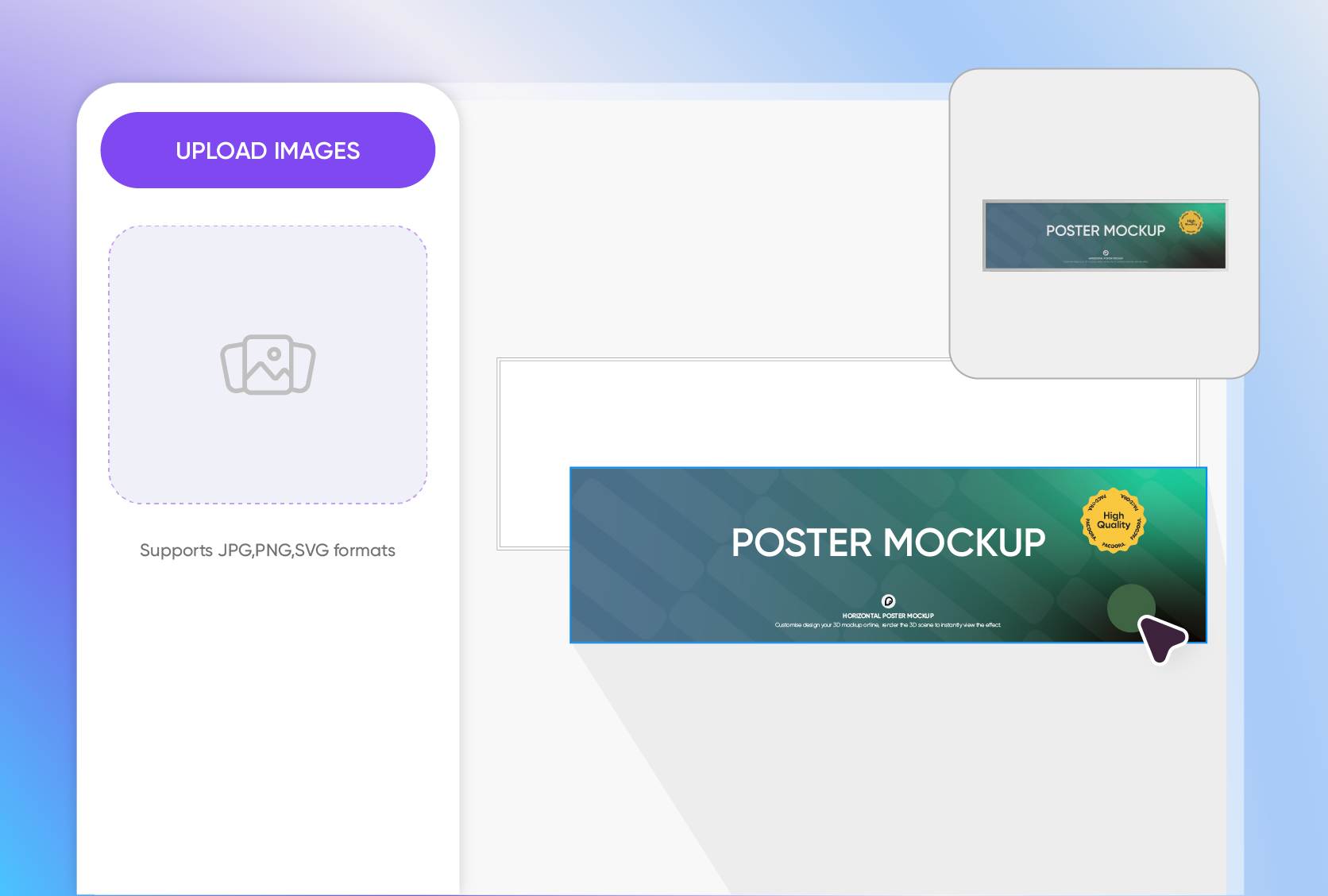 Upload custom images that tell a compelling story
