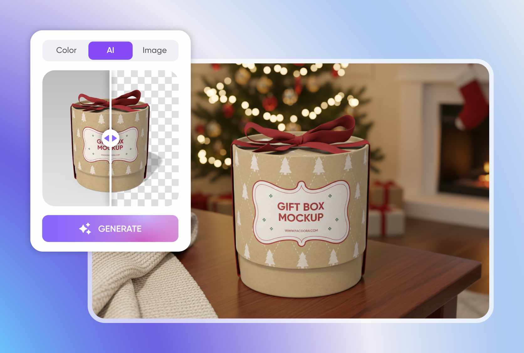 AI backgrounds for an engaging packaging design